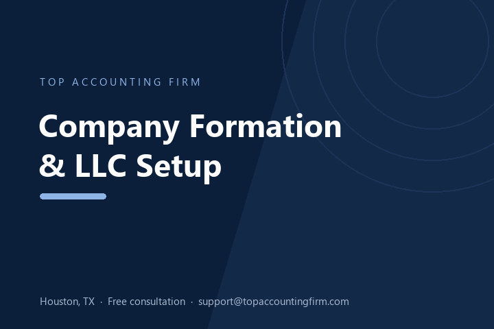 Company formation and LLC setup services by Top Accounting Firm