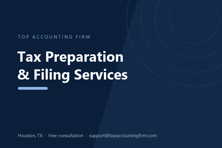 Tax preparation and filing services by Top Accounting Firm